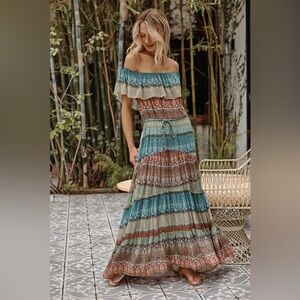 Misa Estella Maxi Dress- in Paisley Ombré Print